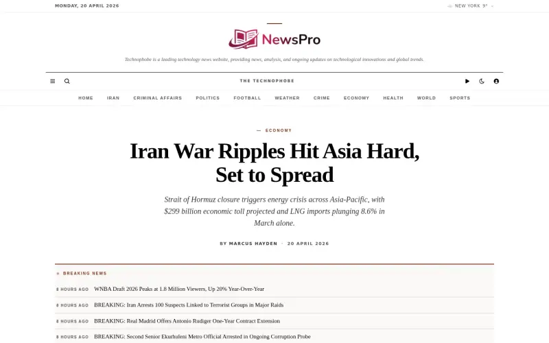 Origin template homepage